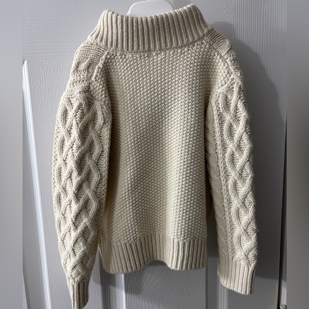 GAP Cream Cable Knit Turtleneck Sweater - Picture 3 of 3
